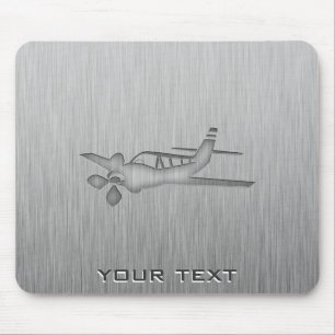 Flugzeug aus gebürstetem Metall Mousepad