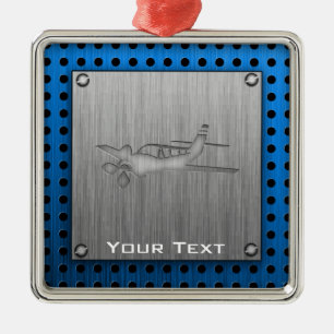Flugzeug aus gebürstetem Metall Ornament Aus Metall