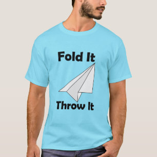 Flugzeug aus Papier - Falte es, wirf es T-Shirt
