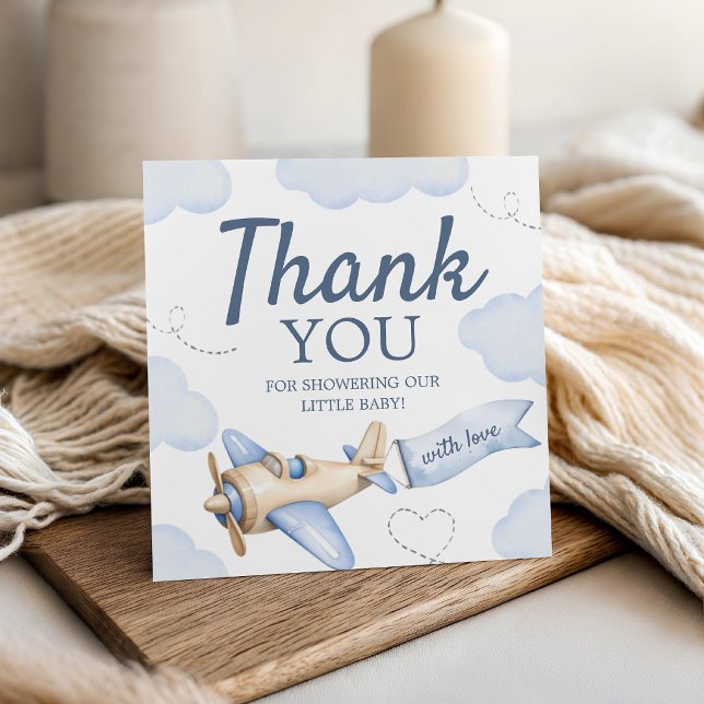 Flugzeug Aviator Wolken Dankeschön Tag Geschenkanhänger (Von Creator hochgeladen)