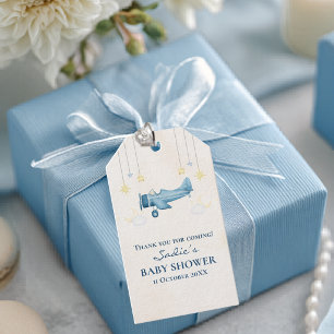 Flugzeug-Baby-Party Verspielte Jungen-Baby Danke s Geschenkanhänger