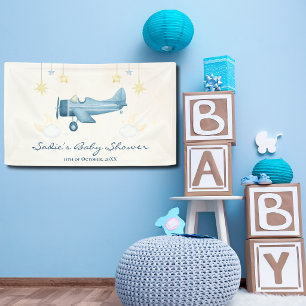 Flugzeug-Baby-Party Whimsical Begrüßung Baby Junge Banner
