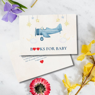 Flugzeug-Baby-Party Whimsical Begrüßung Baby Junge Begleitkarte