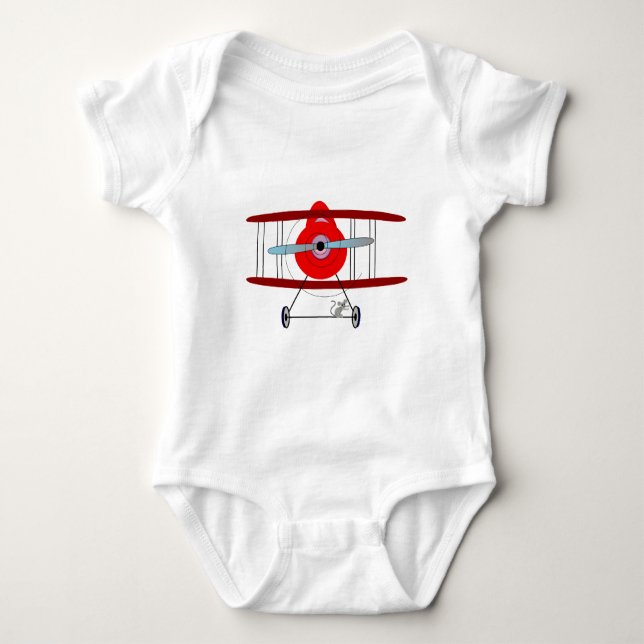 Flugzeug Baby Strampler (Vorderseite)