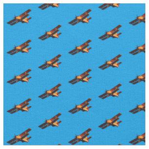 Flugzeug & Blauer Himmel / Vintage-Flugzeug Stoff