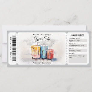 Flugzeug Boarding Ticket Einladung