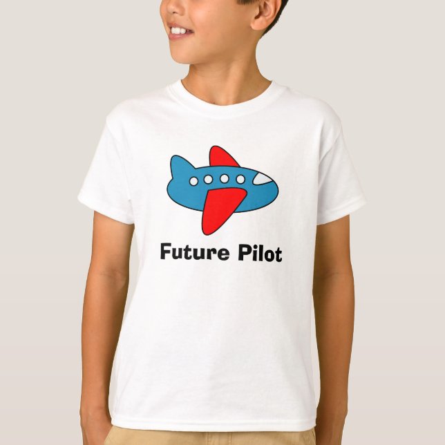 Flugzeug-Cartoon scherzt T-Shirt für zukünftigen (Vorderseite)