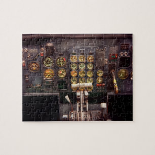 Flugzeug - Cockpit - die Kontrollen sind Set Puzzle