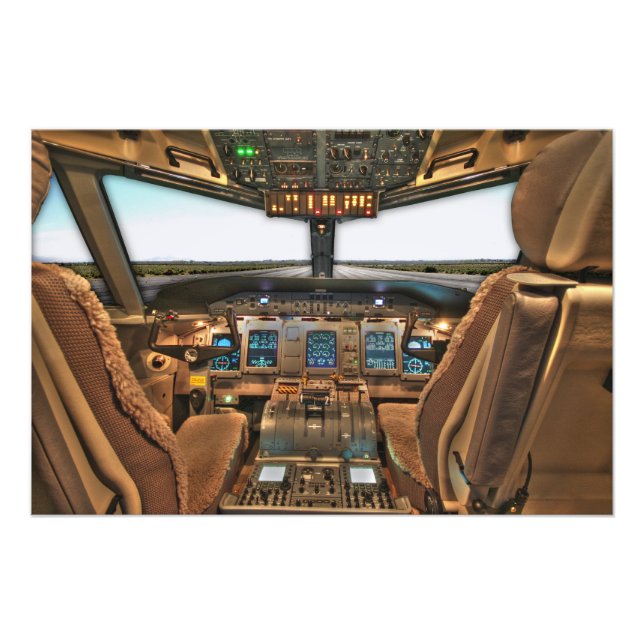 Flugzeug-Cockpit Fotodruck (Vorne)