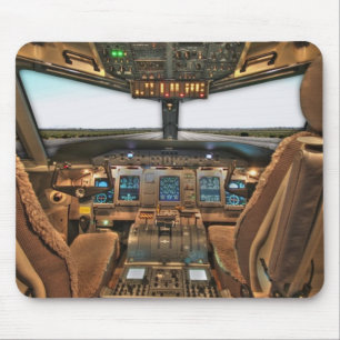 Flugzeug-Cockpit-Mausunterlage Mousepad