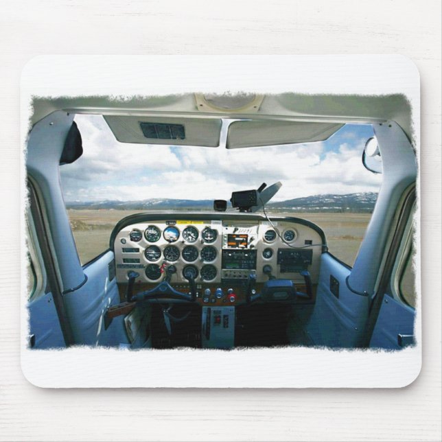 Flugzeug-Cockpit Mousepad (Vorne)