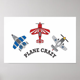 Flugzeug Crazy Poster