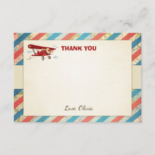 Flugzeug danken Ihnen, Vintage Flugzeug-Dusche zu Dankeskarte