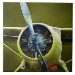 Flugzeug - DeHavilland U-6A-Biber Fliese