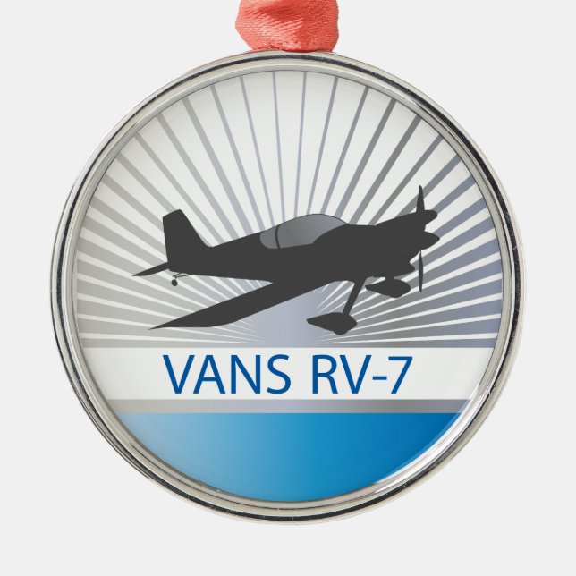 Flugzeug der Packwagen-RV-7 Silbernes Ornament (Vorne)