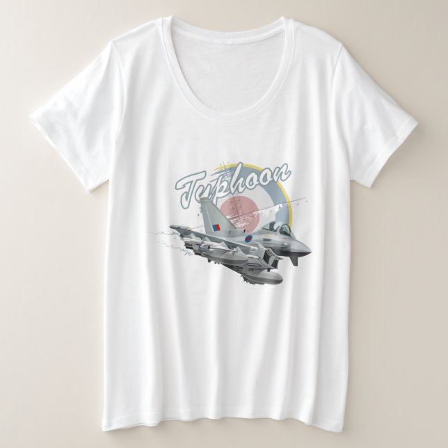 Flugzeug des Cartoon Große Größe T-Shirt (Design vorne)