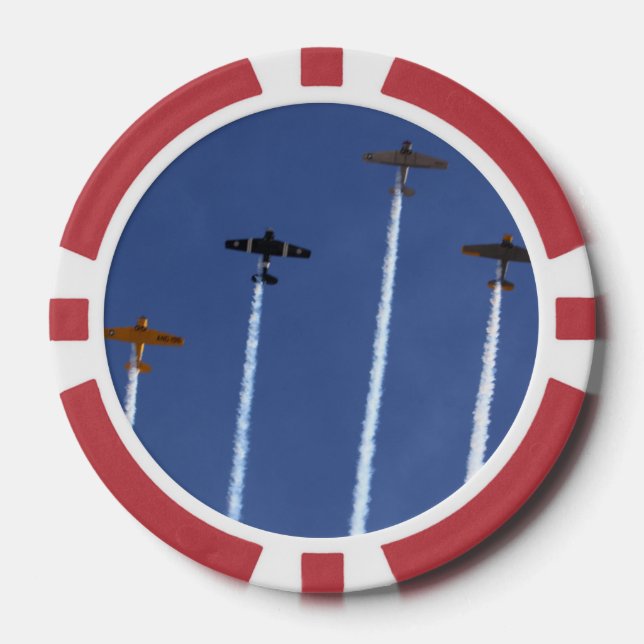 Flugzeug des Krieges Pokerchips (Vorderseite)