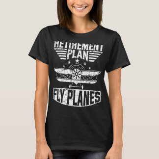 Flugzeug des Pilotprogramms für den Ruhestand im F T-Shirt