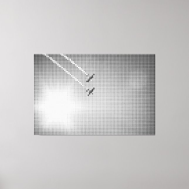 Flugzeug des technischen Black Halftone-Effekts im Leinwanddruck (Vorderseite)
