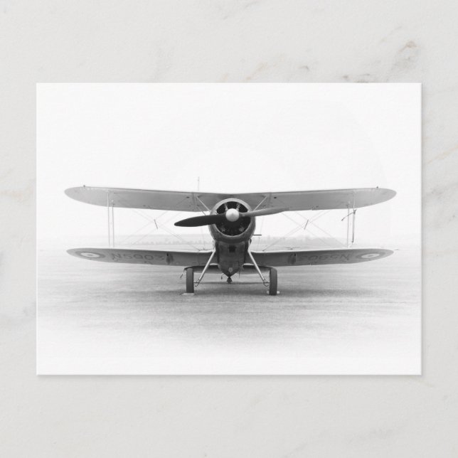 Flugzeug Doppeldecker Vintag historisch Postkarte (Vorderseite)