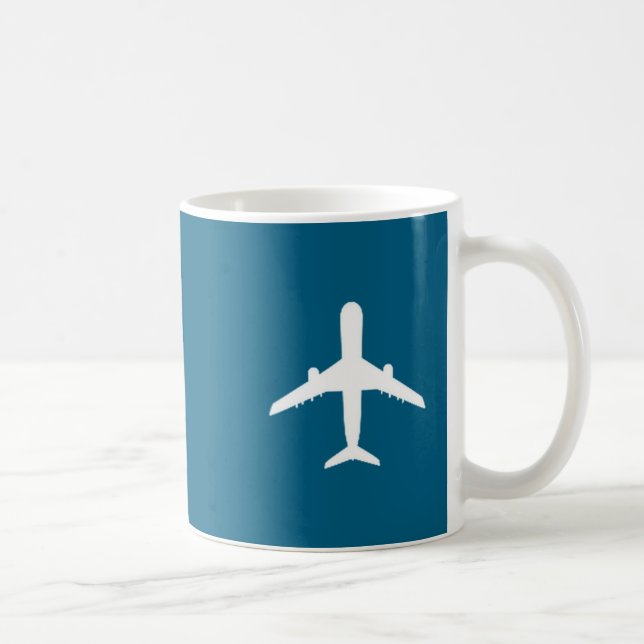 Flugzeug-Enthusiast Flugzeugpilot Vater Kunstwerk Kaffeetasse (Rechts)