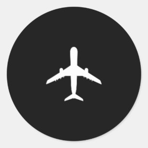 Flugzeug-Enthusiast Luftfahrt-Vater Runder Aufkleber