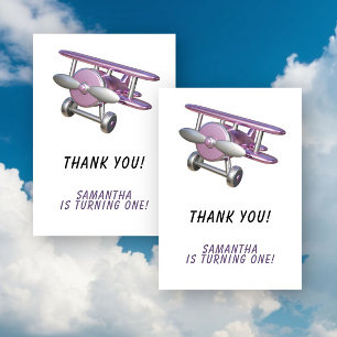 Flugzeug Erster Geburtstag Danke
