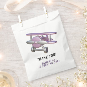 Flugzeug Erster Geburtstag Danke Geschenktütchen