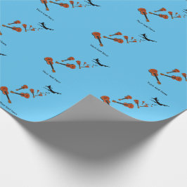 Flugzeug fällt Ukuleles ab Geschenkpapier