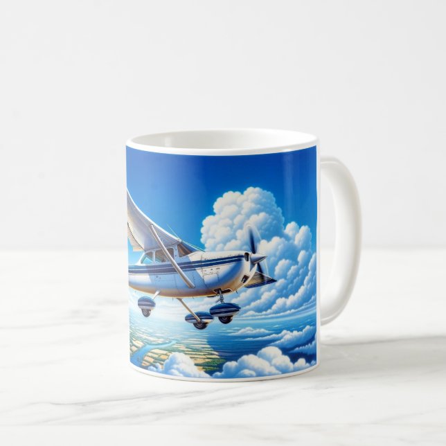 Flugzeug fliegen, Cessna 152 Tasse (VorderseiteRechts)