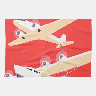 Flugzeug Flug Vintage WPA Farbige Handtuch