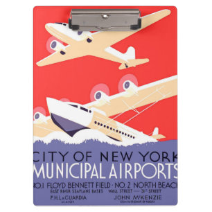 Flugzeug Flug Vintage WPA Farbige Klemmbrett