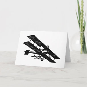 Flugzeug Flugmaschine Grußkarte Karte