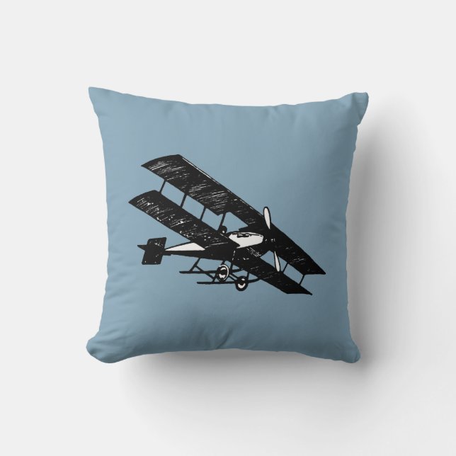 Flugzeug-Flugzeug-Flugmaschine Pillow Kissen (Vorderseite)
