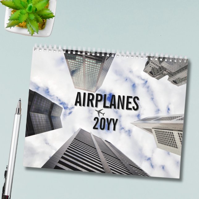 Flugzeug Foto Pilot Aviator Spaß Einfach 12 Monate Kalender (Von Creator hochgeladen)