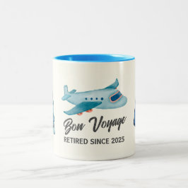 Flugzeug für das Erlebnisreisen Zweifarbige Tasse