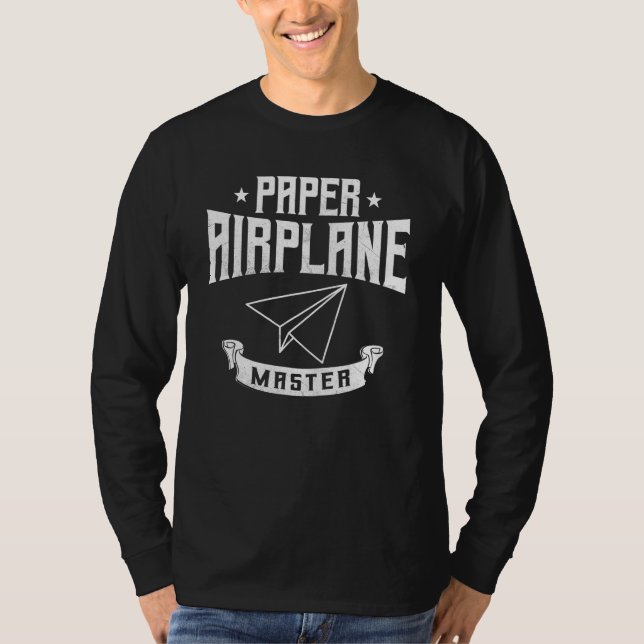 Flugzeug für Papierflieger T-Shirt (Vorderseite)