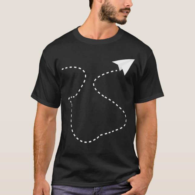 Flugzeug für Papierflugzeuge T-Shirt (Vorderseite)