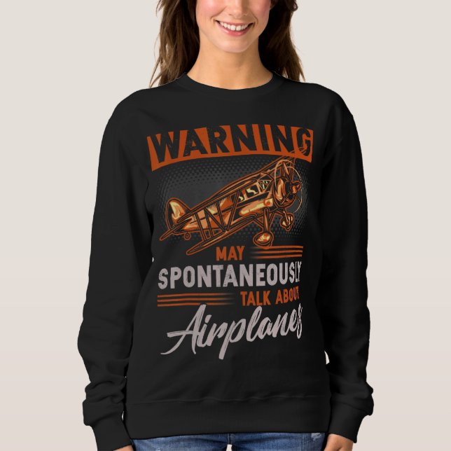 Flugzeug für Pilotenflugzeuge Sweatshirt (Vorderseite)