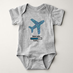 Flugzeug "Future Pilot"  Baby Strampler
