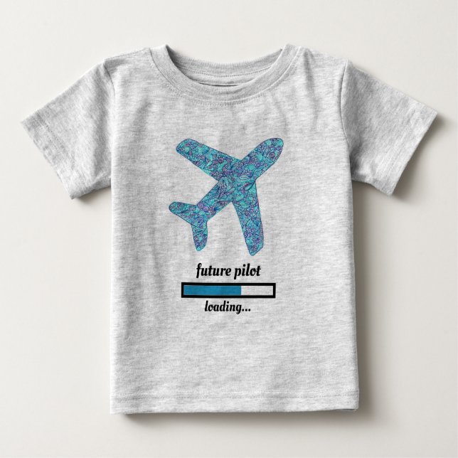 Flugzeug "Future Pilot"  Baby T-shirt (Vorderseite)