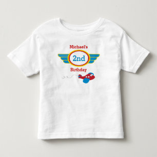 Flugzeug-Geburtstags-T - Shirt-Kleinkind-Kind Kleinkind T-shirt