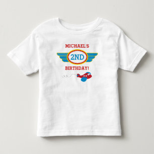 Flugzeug-Geburtstags-T - Shirt-Kleinkind-Kind Kleinkind T-shirt