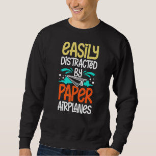 Flugzeug geflochtene Flugzeuge Faltenglieder Origa Sweatshirt