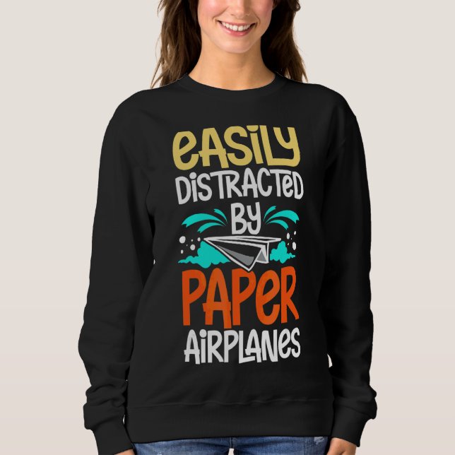 Flugzeug geflochtene Flugzeuge Faltenglieder Origa Sweatshirt (Vorderseite)