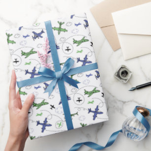 Flugzeug-Geschenkpapier, Flugzeug-Geschenkverpacku Geschenkpapier