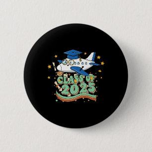 Flugzeug-Graduate Cl von 2025 Kinder Männer Grad F Button
