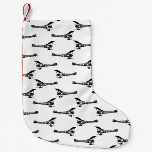 Flugzeug im Aviation-Design-Stil Kleiner Weihnachtsstrumpf