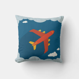 Flugzeug im der blauer Himmel-das Kissen