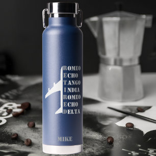 Flugzeug Im Ruhestand Nato Buchstabieralphabet Luf Trinkflasche